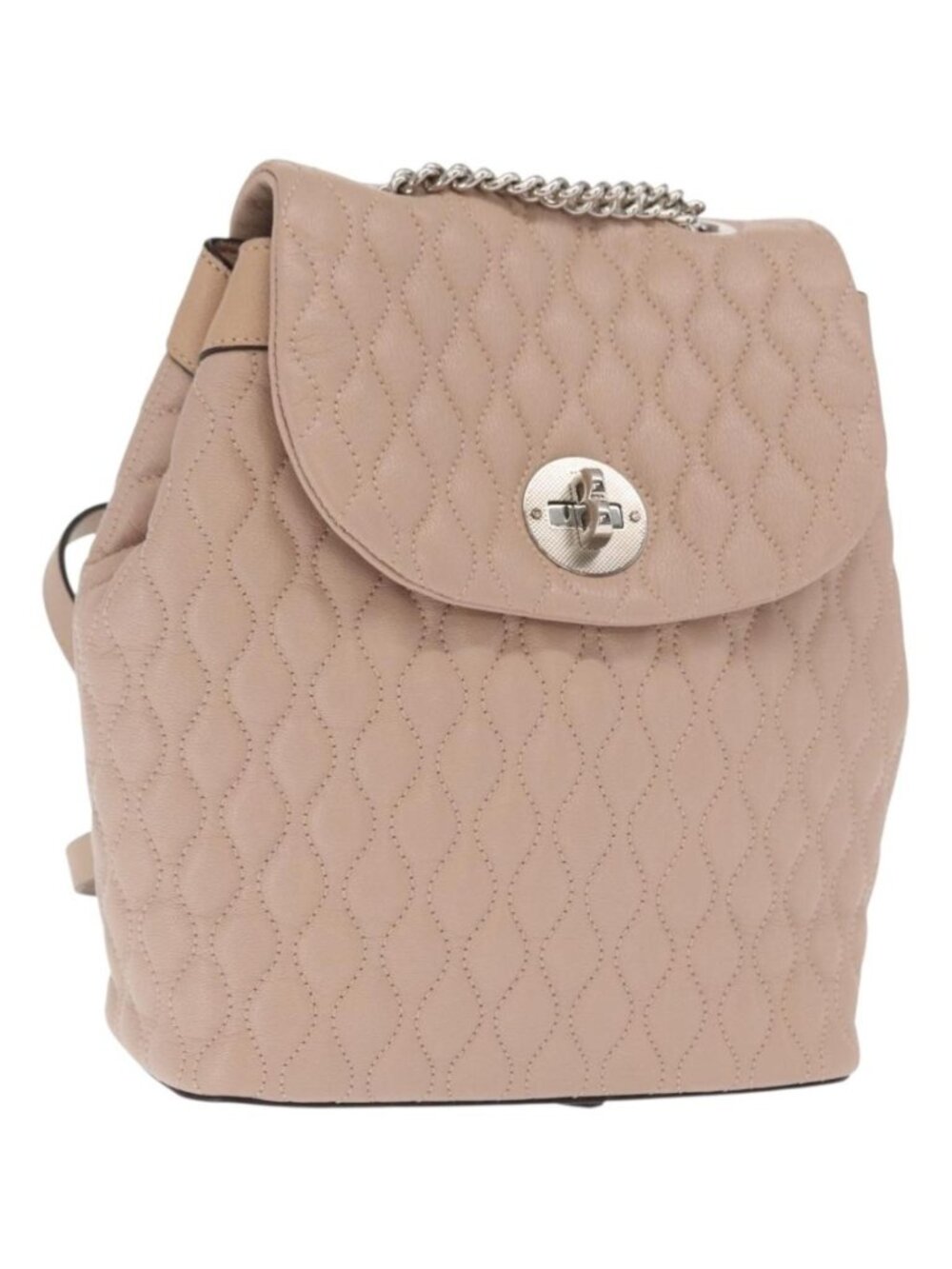 BALLY Backpack Leather Pink Silver